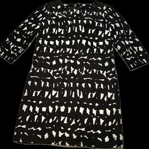 Authenticated Milly Black and White Patterned Dress